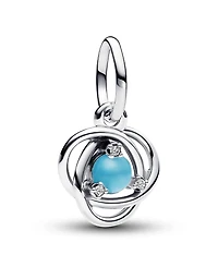 Pandora Sterling Silver Birthday Circle Stone Dangle Charm