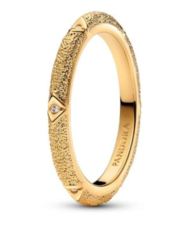 Pandora Texture Clear Cubic Zirconia Stones Ring