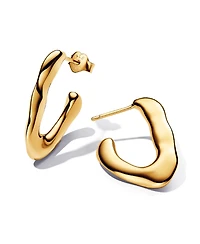 Pandora 14k gold-plated V-shaped Open Hoop Earrings