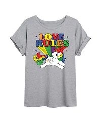 Hybrid Apparel Trendy Juniors Mlp Love Graphic Oversized Tee