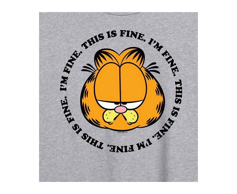 Hybrid Apparel Trendy Juniors Garfield Fine Graphic Oversized Tee