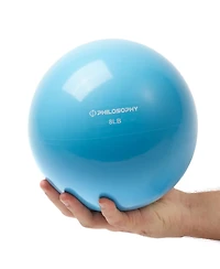 Philosophy Gym Toning Ball, 8 Lb, Blue - Soft Weighted Mini Medicine Ball
