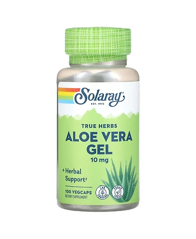 Solaray True Herbs Aloe Vera Gel - 100 VegCaps
