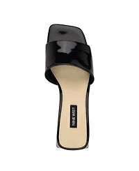 Nine West Women's Bamsy Square Toe Slip-on Dress Sandals
