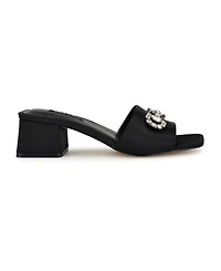Nine West Women's Bamsy Square Toe Slip-on Dress Sandals