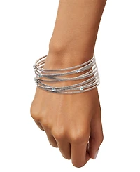 Swiss Blue Topaz Multi-Row Cuff Bracelet (3/4 ct. t.w.) Sterling Silver (Also Amethyst & Garnet)