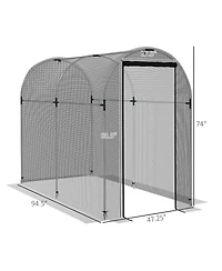 Outsunny 4' x 8' Plant Protection Tent Crop Cage with Door