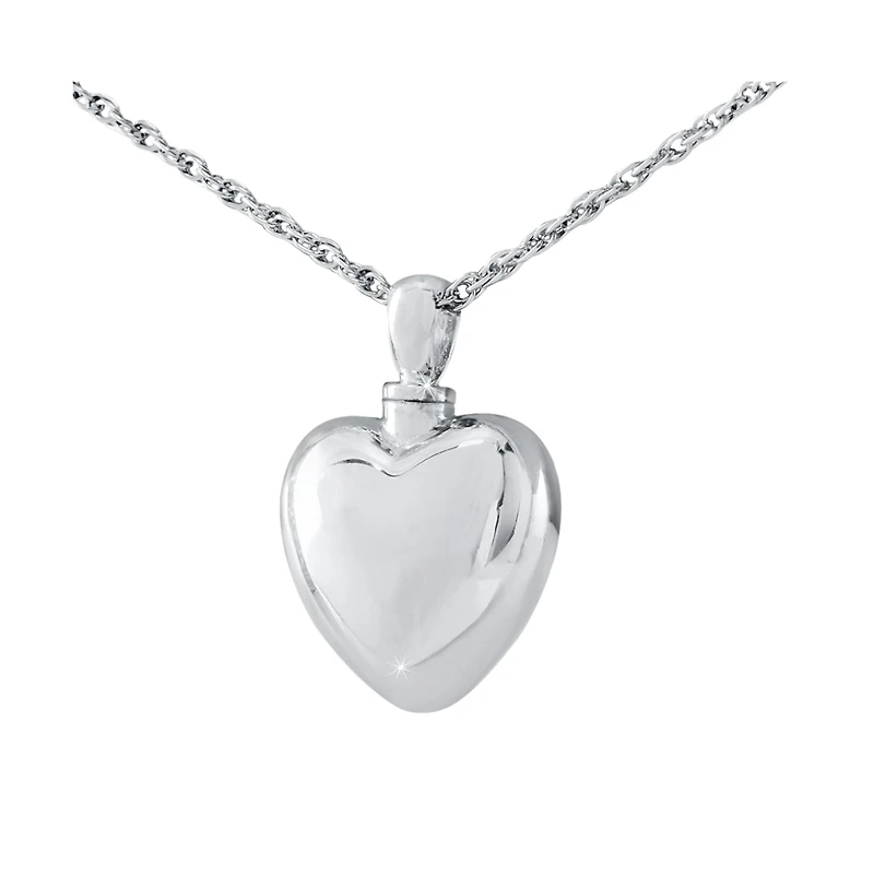 Stainless Steel Heart Cremation Pendant Necklace