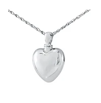 Stainless Steel Heart Cremation Pendant Necklace