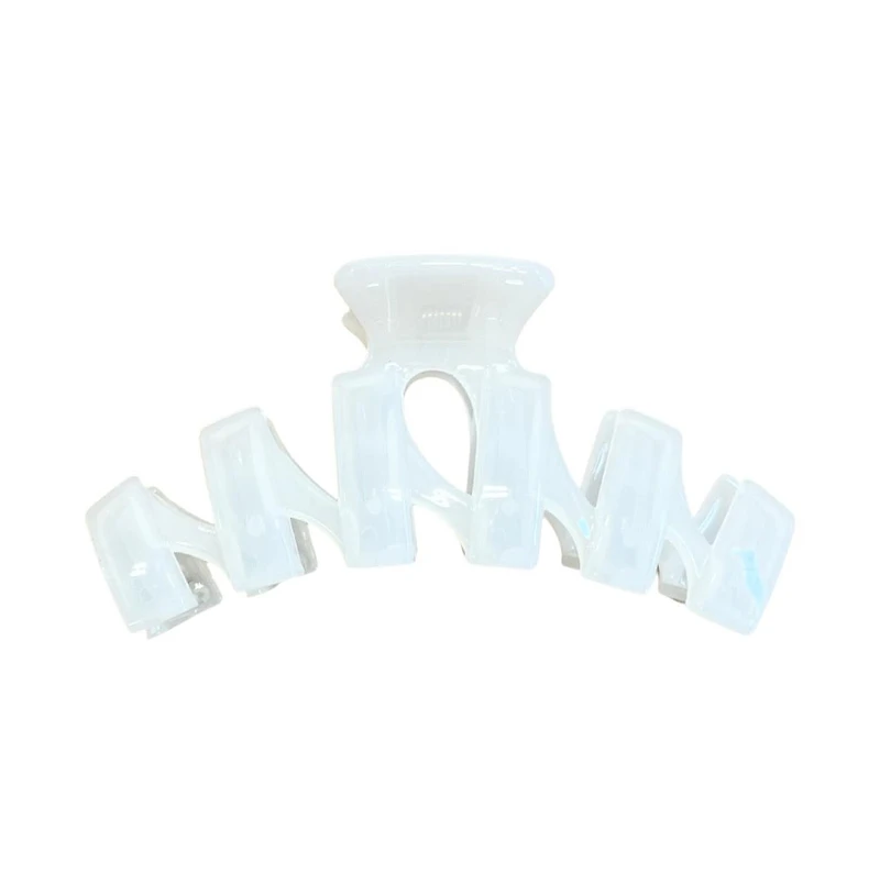 Women s Large Bendable Zig Zag Claw Clip - White