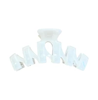 Women s Large Bendable Zig Zag Claw Clip - White