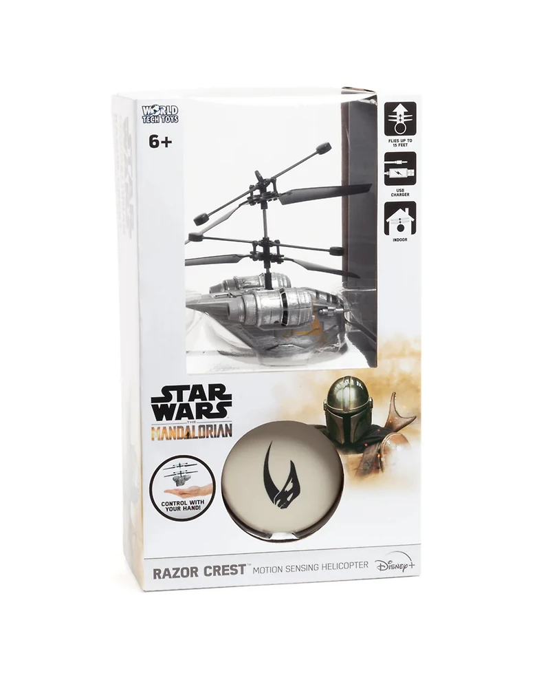 World Tech Toys Star Wars The Mandalorian Razor Crest Sculpted Head Ufo Helicopter