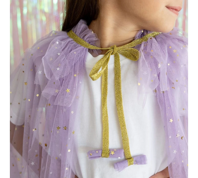 Sweet Wink Girls Lavender Star Cape