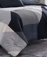Bebejan Geo Fusion Bedding 200 Thread Count 100% Cotton Sateen 5 Piece Reversible King Comforter Set