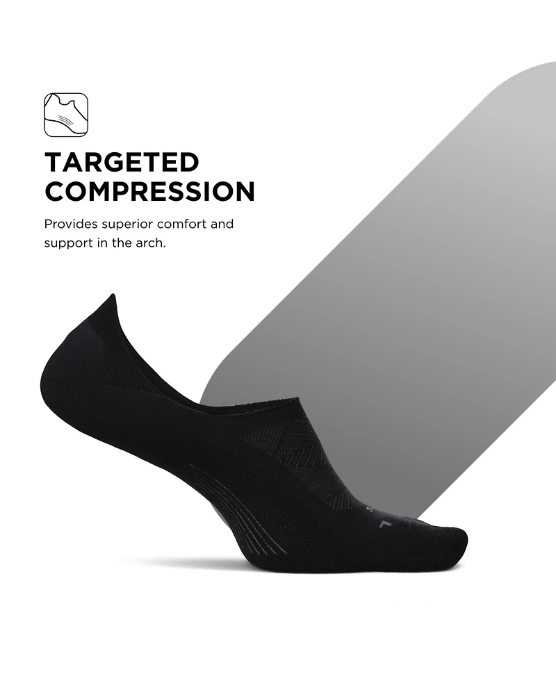 Feetures Men's Elite Light Cushion Invisible - Running Socks for Women and Men Athletic Compression Moisture Wicking