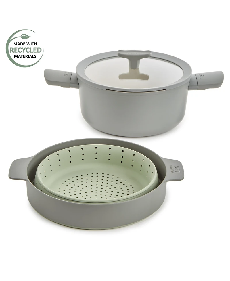 BergHOFF Balance 3Pc Non-stick Ceramic Steamer Set, Recycled Aluminum