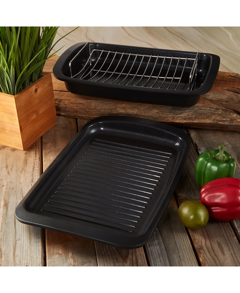 BergHOFF Graphite 3Pc Non-stick Specialty Cookware Set, Recycled Cast Aluminum