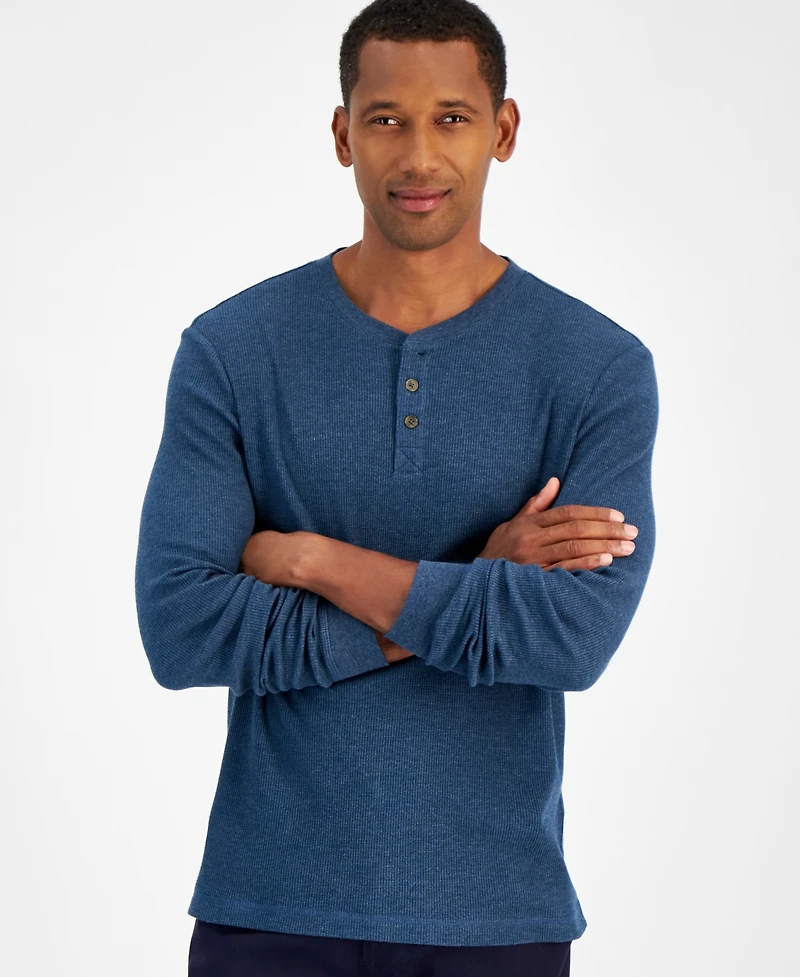 Club Room Men's Thermal Long-Sleeve Henley