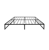Merrick Lane Varallo 14 Inch Steel Bed Frame With Steel Slat Support For Any Mattress (No Box Spring Required