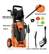 Sugift 2200W 2.0 Gpm Electric Pressure Washer with 5 Nozzles