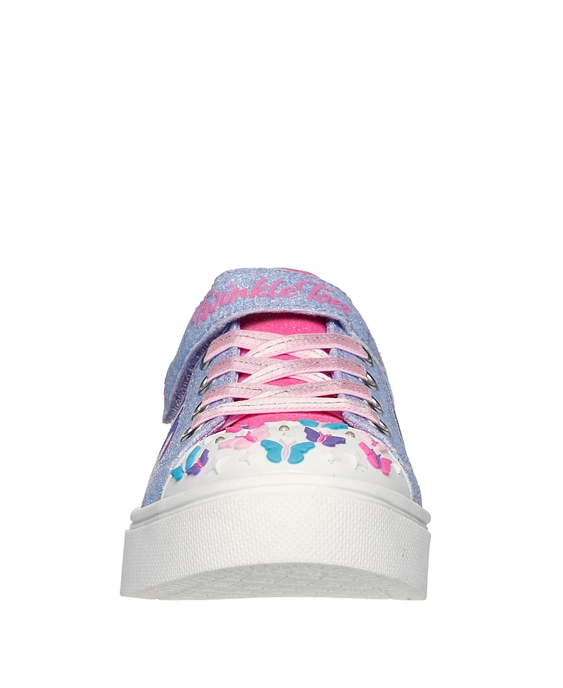 Skechers Little Girls' Twinkle Toes: Twinkle Sparks - Ombre Flutter Stay-Put Light-Up Casual Sneakers from Finish Line
