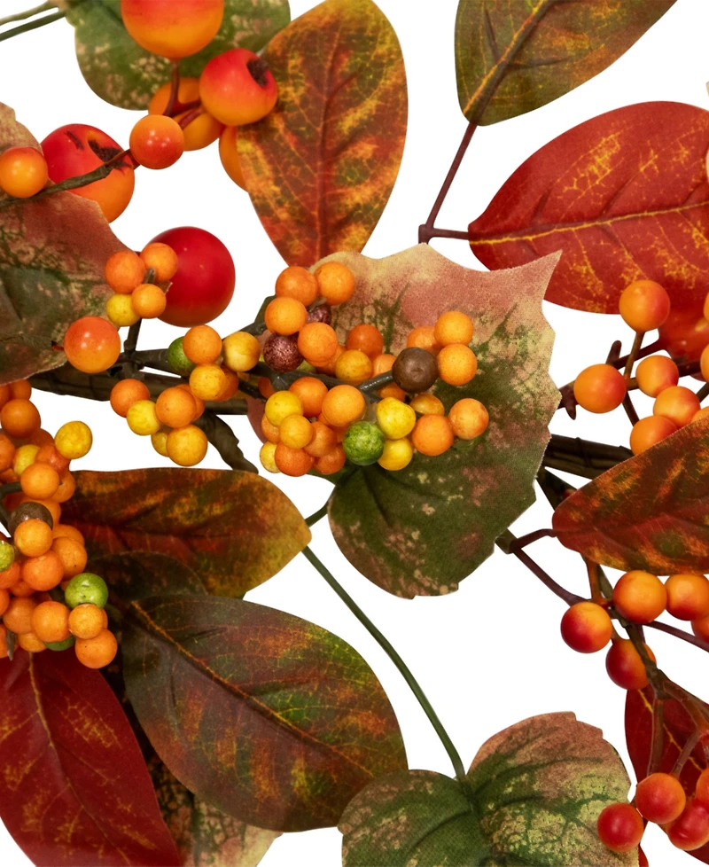 Northlight Pumpkins and Berries Artificial Fall Harvest Garland - 5' x 10" - Unlit