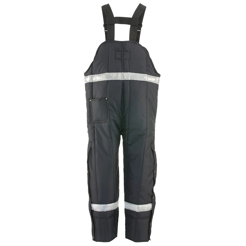 RefrigiWear Big & Tall Iron-Tuff Enhanced Visibility Bib Overalls - HiVis, Insulated Work Bibs, Water-Repellent, Windproof,