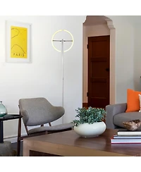 Halo Split 72" Led Torchiere Floor Lamp with Adjustable Head