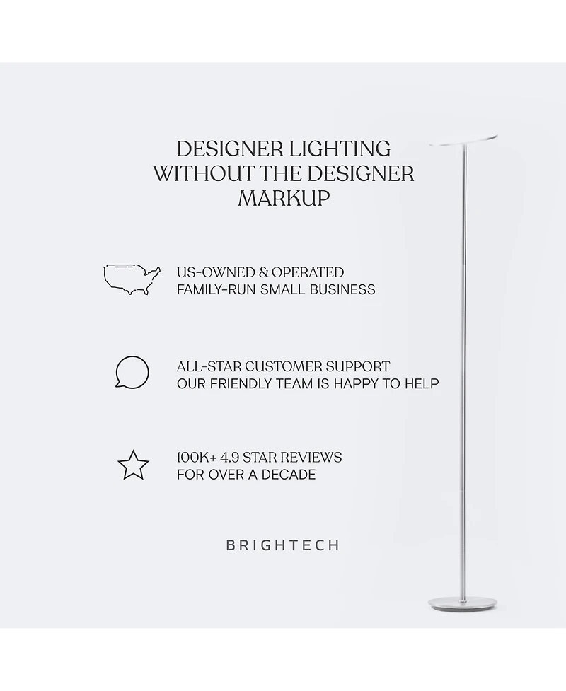 Sky 63" Super Bright Led Torchiere Modern Floor Lamp with Adjustable Head