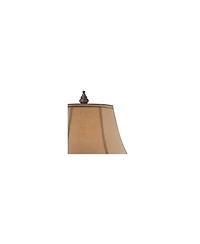 Regency Hill Traditional Rustic Urn Table Lamp with Table Top Dimmer 31.5" Tall Bronze Finish Bell Shade for Living Room Bedroom House Home