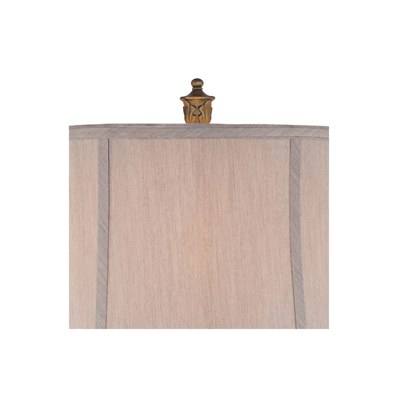 Barnes and Ivy Dubois Traditional Table Lamp 37 1/4" Tall Antique Gold Mist Gray Crystal Beading Drum Shade for Bedroom Living Room Bedside Night