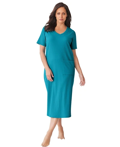 Only Neccessities Plus Ribbed Sleepshirt