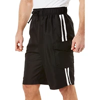 KingSize Big & Tall 10" Double Stripe Swim Board Shorts