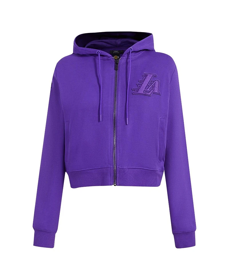 Pro Standard Men's Purple Los Angeles Lakers Triple Tonal Full-Zip Hoodie