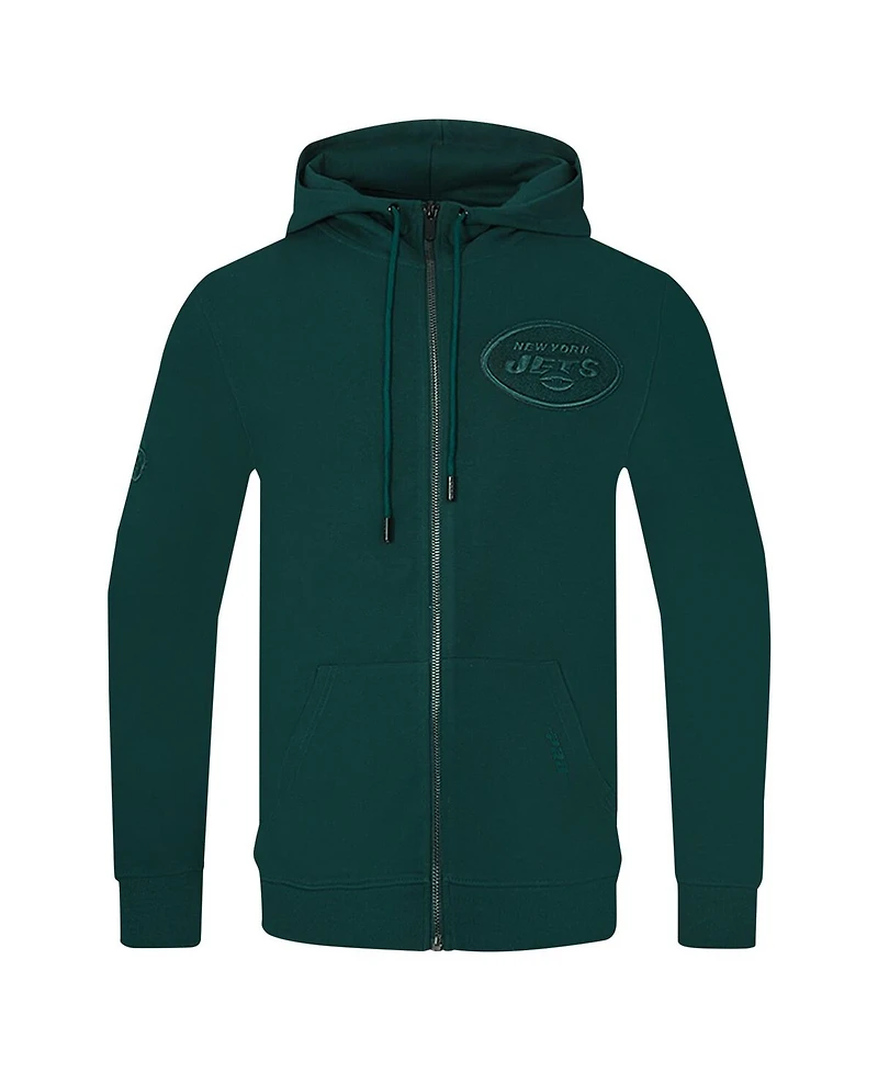Pro Standard Men's Green New York Jets Triple Tonal Full-Zip Hoodie
