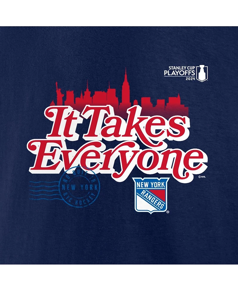 Fanatics Men's Navy New York Rangers 2024 Stanley Cup Playoffs Slogan T-Shirt