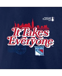 Fanatics Men's Navy New York Rangers 2024 Stanley Cup Playoffs Slogan T-Shirt
