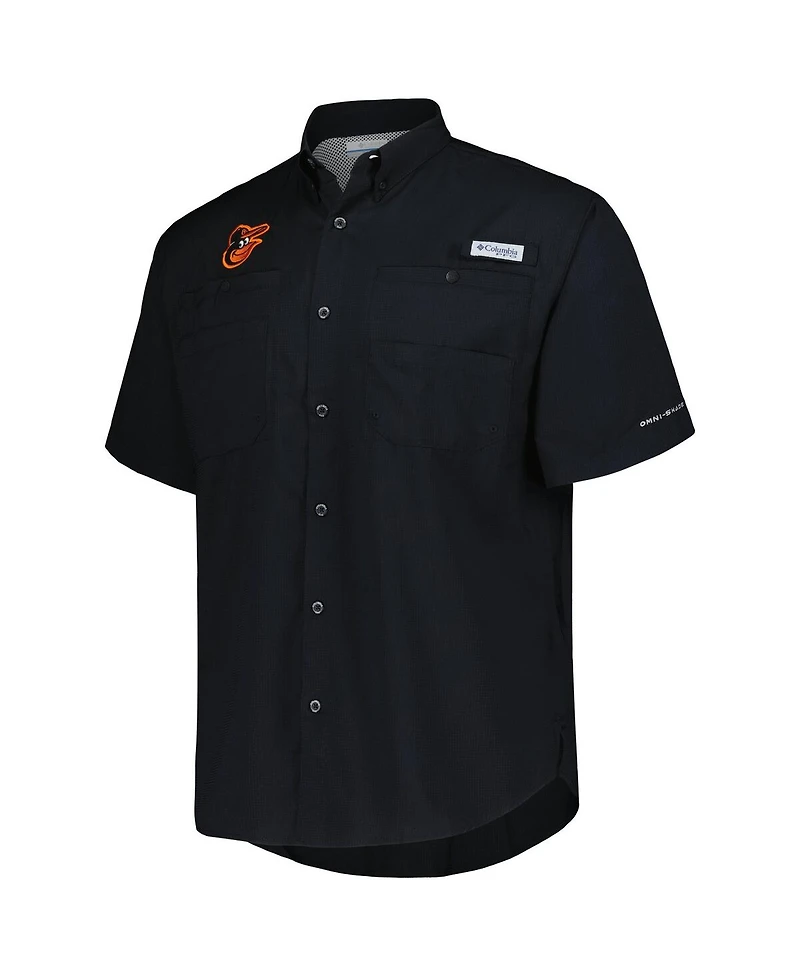Columbia Men's Black Baltimore Orioles Tamiami Omni-Shade Button-Down Shirt