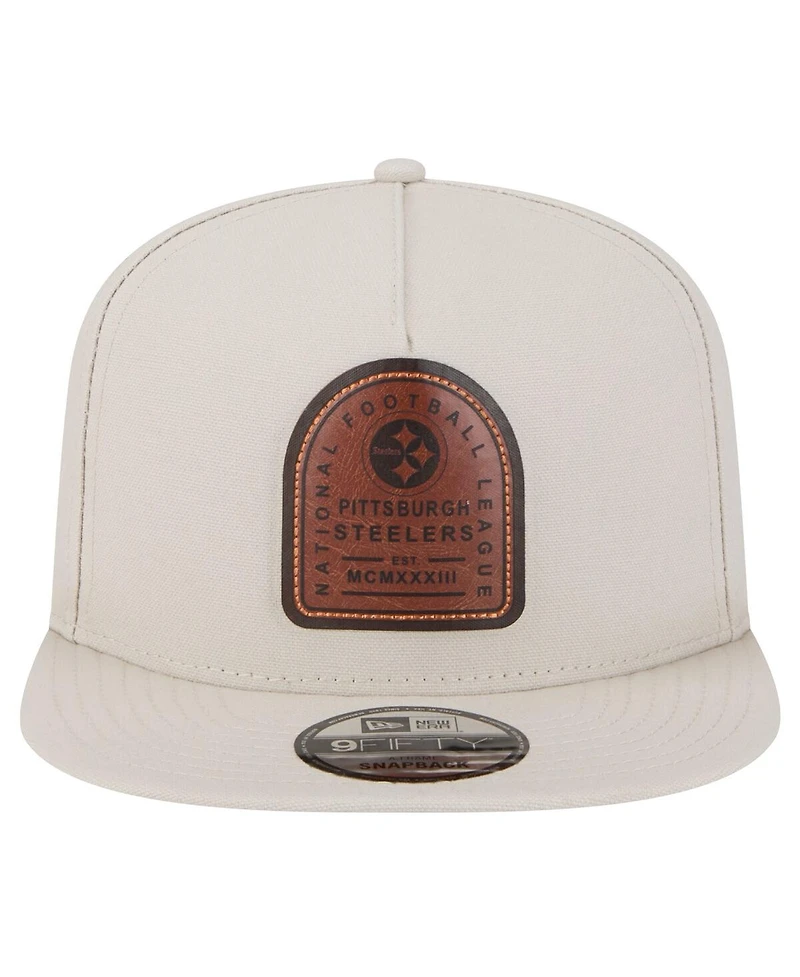 New Era Men's Stone Pittsburgh Steelers Premier 9FIFTY Snapback Hat