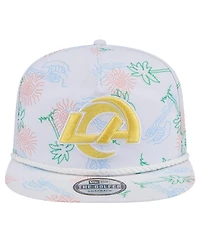 New Era Men's White Los Angeles Rams Vacay Golfer Snapback Hat