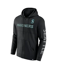 Fanatics Men's Black Seattle Mariners Ace Hoodie Full-Zip Sweatshirt