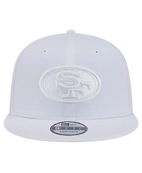 New Era Men's San Francisco 49ers Main White on White 9FIFTY Snapback Hat