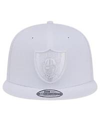 New Era Men's Las Vegas Raiders Main White on White 9FIFTY Snapback Hat