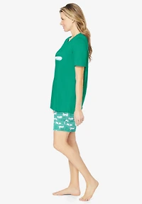 Dreams & Co. Women's Knit Pj Short Set
