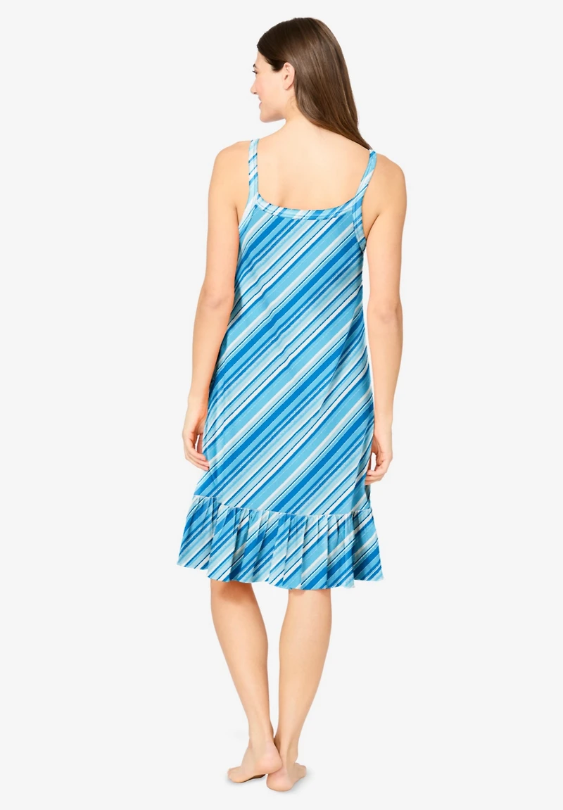 Dreams & Co. Plus Size Sleeveless Knit Chemise Sleepshirt