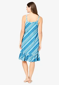 Dreams & Co. Plus Size Sleeveless Knit Chemise Sleepshirt