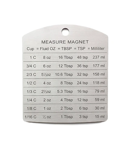 Rsvp International Endurance Stainless Steel 3.5 x 4.125" Measurement Magnet