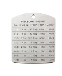 Rsvp International Endurance Stainless Steel 3.5 x 4.125" Measurement Magnet