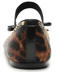 Arezzo Women's Elis Studded Leopard Ballet Flats
