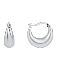 And Now This Warm Brushed Puff Hoop Earring